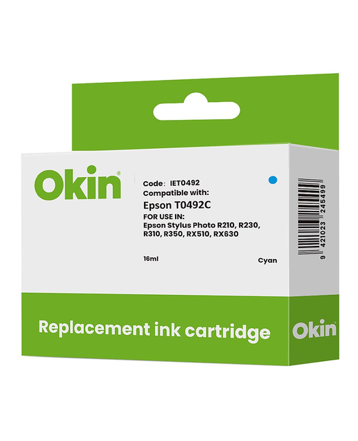 okin Compatible Epson T0492 Cyan Ink Cartridge