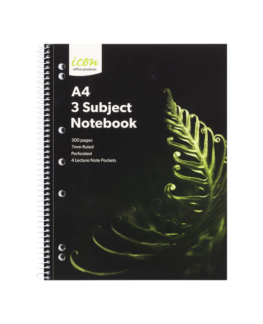 ICON A4 3 SUBJECT NOTEBOOK