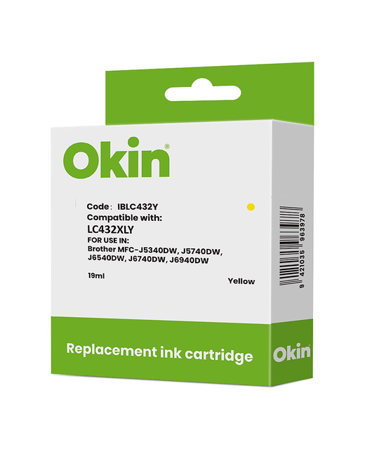 OKIN Compatible Brother LC432XL Yellow Ink Cartridge