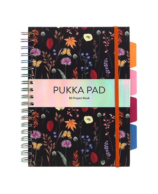 PUKKA BLOOM HARDCOVER PROJECT NOTEBOOK B5 BLACK