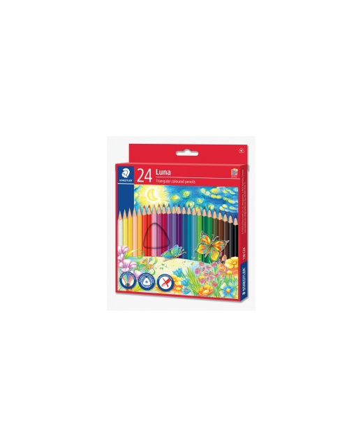 COLOURED PENCILS STAEDTLER LUNA FULL TRIANGULAR 24 PACK