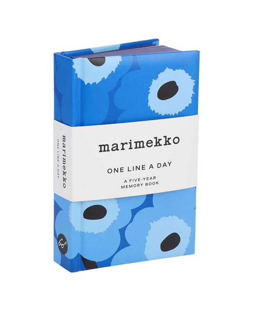 Marimekko One Line a Day Journal Blue Unikko