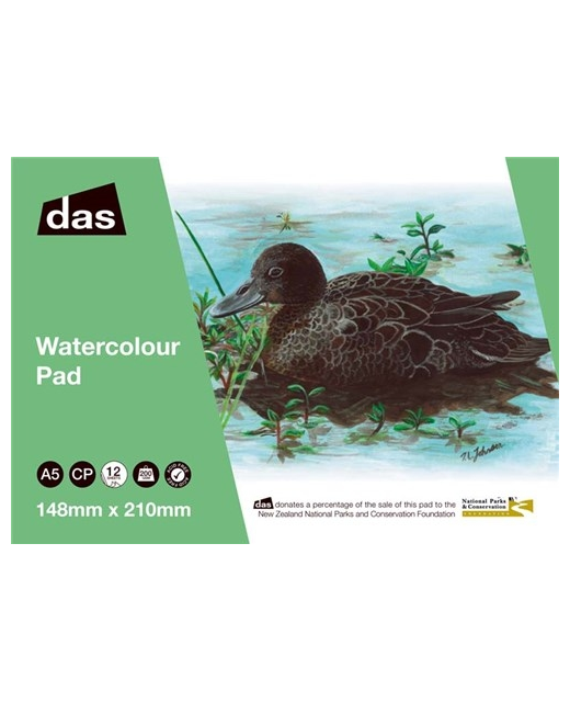 WATERCOLOUR PAD DAS A5 200GSM 12 SHEETS