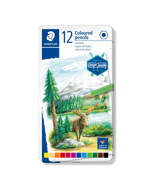 Coloured Pencil Staedtler Design Journey Assorted Tin of 12