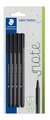 Triplus fineliner Note Black 4 Pack