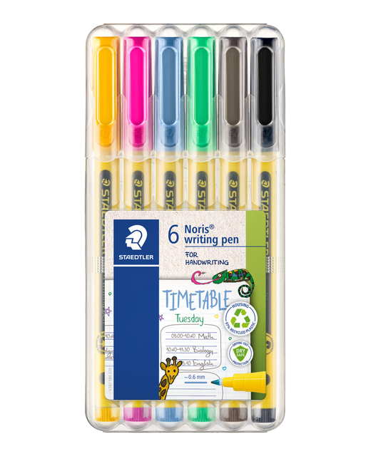 Fine Writing Pen Noris Assorted Wallet of 6