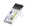 Whiteboard Marker Lumocolor Compact Black 4 Pack