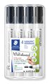 Whiteboard Marker Lumocolor Black 4 Pack