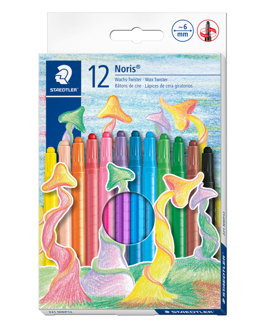 Crayons Twister Norris Assorted 12 Pack