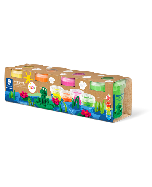 Dough Junior Noris Neon Assorted 4 Tub