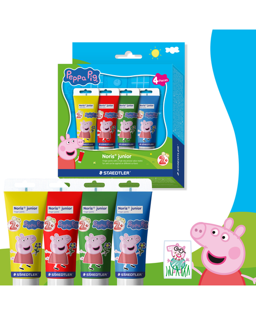 Peppa Pig Finger Paint Noris Junior 4 Pack