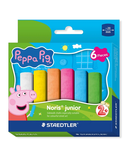 Peppa Pig Sidewalk Chalk Noris Junior 6 Pack