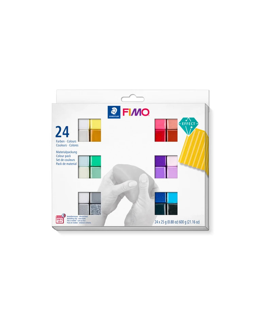 Modelling Clay Staedtler Fimo Effect Starter Kit Assorted 600g 24 Pack