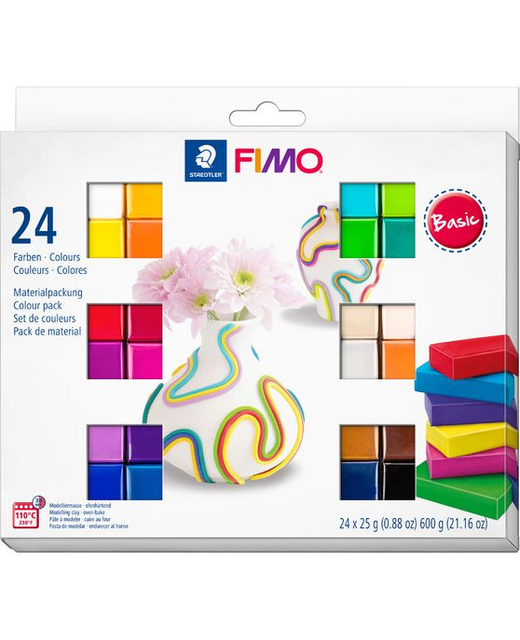 Modelling Clay Staedtler Fimo Soft Starter Kit Assorted 600g 24 Pack