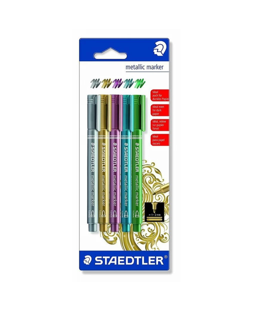 Metallic Pens Staedtler 1-2mm Assorted 5 Pack