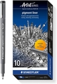Pigment Liner 1.2mm Staedtler Black 10 Pack