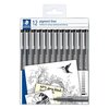 Pigment Liner Staedtler Black 12 Pack