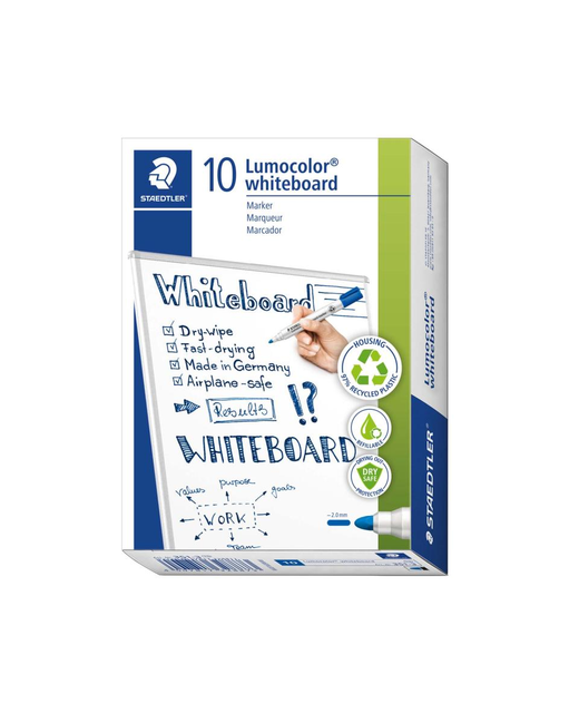 Whiteboard Marker Bullet Staedtler Lumocolor Blue Box of 10
