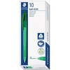 Triangular Medium Ball Pen 1.0mm Staedtler Green Box of 10
