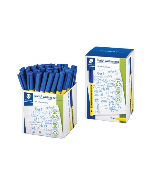 Fibre Tip Writing Staedtler Noris Pen Blue  Box of 50