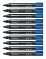 Permanent Marker Staedtler Lumocolor Chisel Blue Box of 10