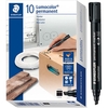 Staedtler Lumocolor Permanent Marker Chisel Black Box of 10
