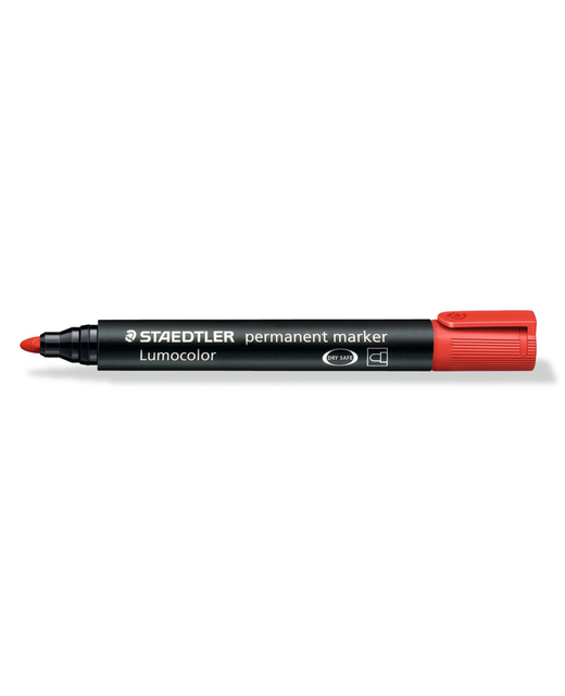 Permanent Marker Staedtler Lumocolor Bullet Red Box of 10