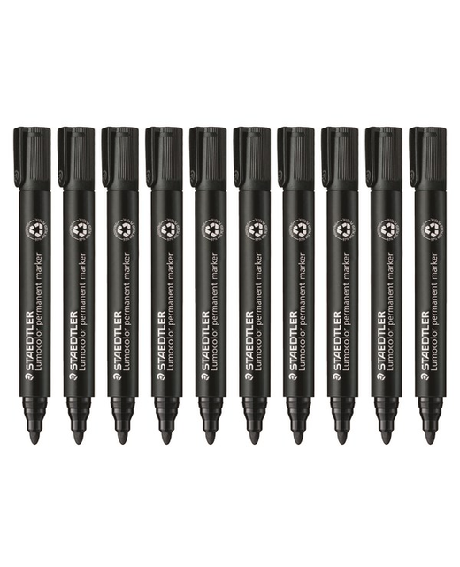 Permanent Marker Staedtler Lumocolor Bullet Black Box of 10