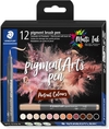 Staedtler Pigment Arts Brush Pen Portrait Assorted Pack of 12