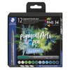 Pigment Arts Brush Pen Staedtler Cool Assorted Pack of 12