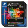 Pigment Arts Brush Pen Staedtler Assorted Pack of 36