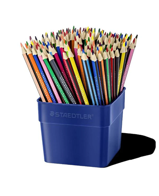 Coloured Pencil Staedtler Noris Triangular Assorted Tub of 144