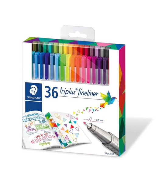Fineliner Staedtler Triplus Assorted Box of 36