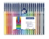 Fineliner Staedtler Triplus Assorted Wallet of 20