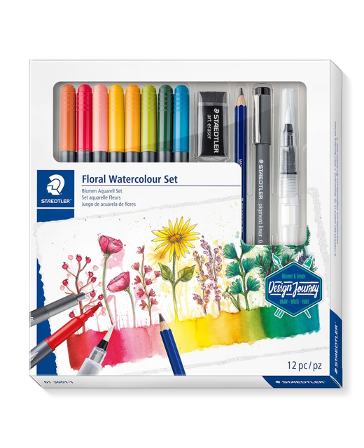 Watercolour Set Staedtler Design Journey Mixed Floral 