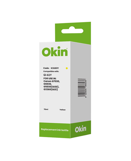 OKIN Compatible Canon GI61 Yellow Ink Bottle
