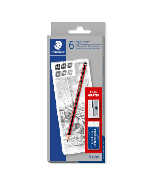 Graphite Pencil Set Staedtler Tradition Pack of 6