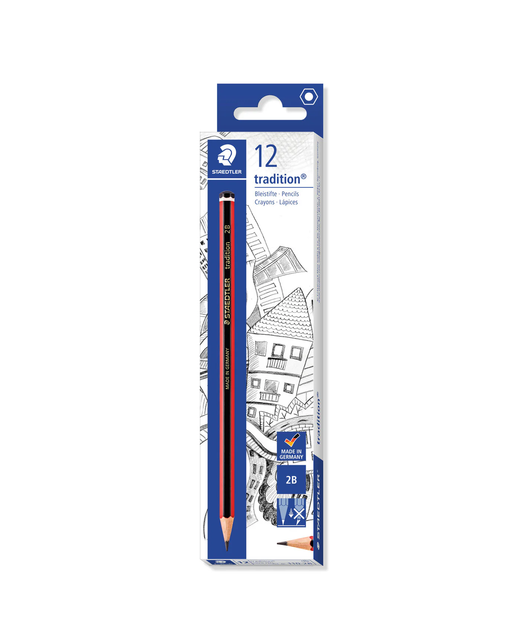 Graphite Lead Pencils 2B Staedtler Tradition Box of 12