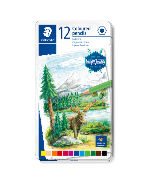 Coloured Pencil Staedtler Design Journey Aquarell Assorted Tin of 12