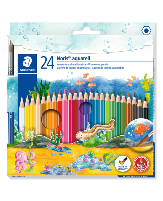 Aquarell Coloured Pencil Staedtler Noris Assorted Pack of 24