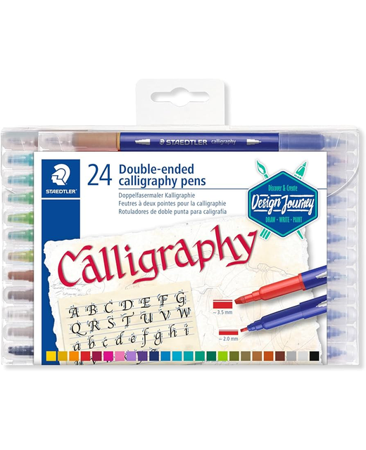 Double-ended Calligraphy Pens Staedtler Design Journey Assorted Pack of 24