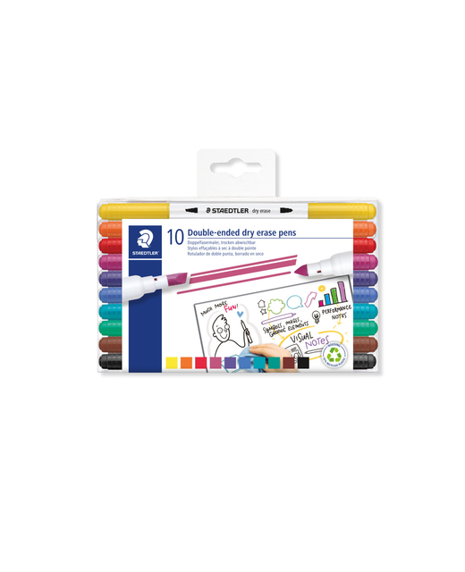 Double-ended Dry Erase Pen Staedtler Assorted Pack of 10