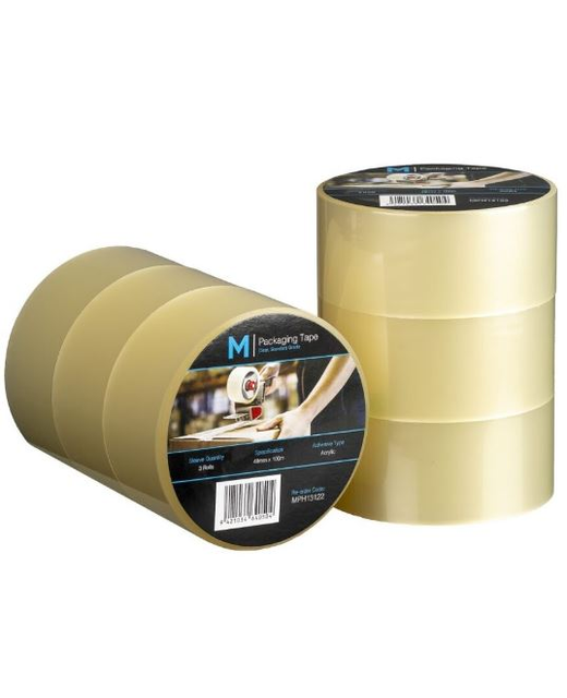 Packaging Tape Clear, 48mm x 100m Pack of 3