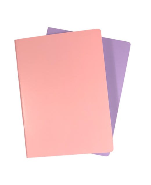 LEDAH PASTELS A5 NOTEBOOK 2 PACK PINK AND PURPLE