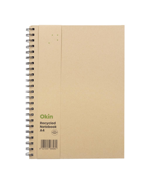 OKIN ECO SPIRAL HARDCOVER NOTEBOOK A4
