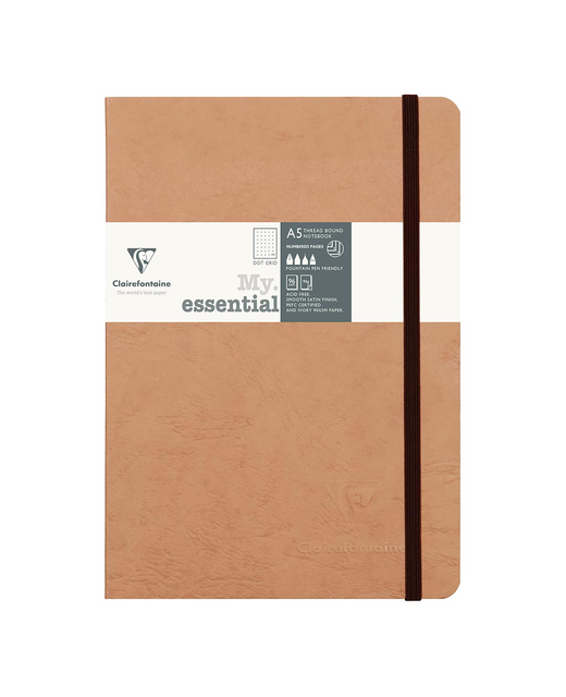 MY ESSENTIAL NOTEBOOK A5 DOTTED TOBACCO