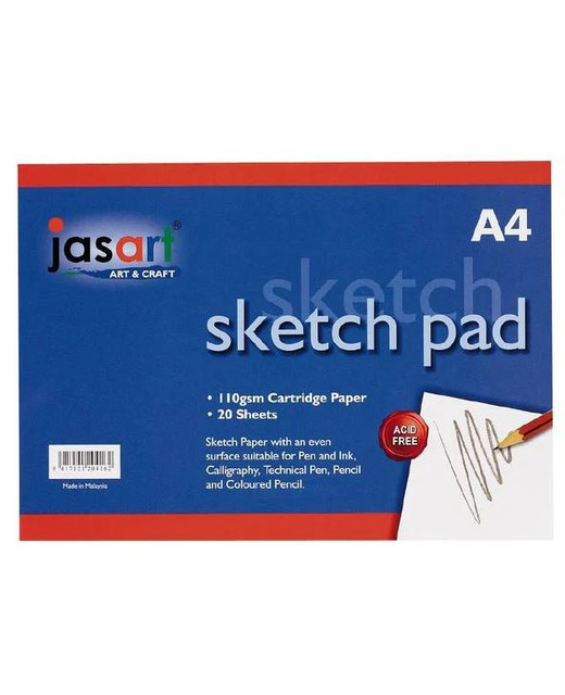 SKETCH PAD JASART GUMMED 20 SHT A4