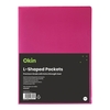 OKIN L SHAPED POCKETS A4 PINK PACK OF 12