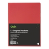 OKIN L SHAPE POCKETS A4 RED PACK OF 12