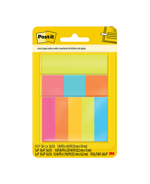 POST IT NOTES AND PAGE MARKERS 670-COMBO ASSORTED PACK